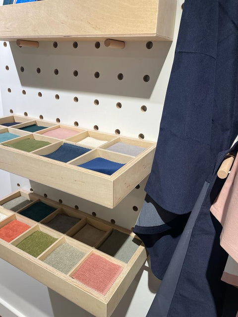 large plywood storage box with dividers for kreisdesign pegboards