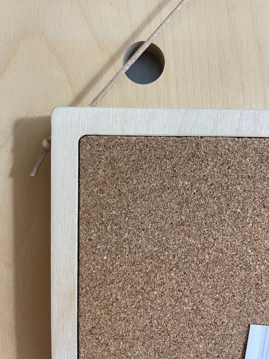 Cork Pin Board A4 on leather string