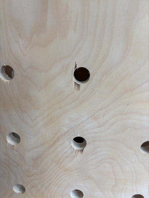 Pegboard - discoloured - tear outs - SALE