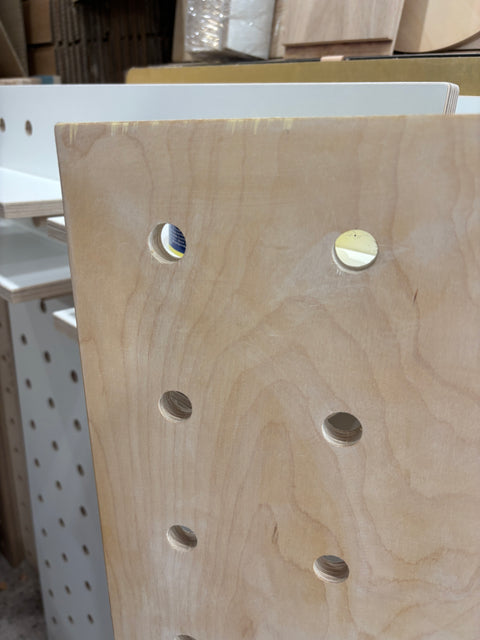Pegboard - discoloured - tear outs - SALE