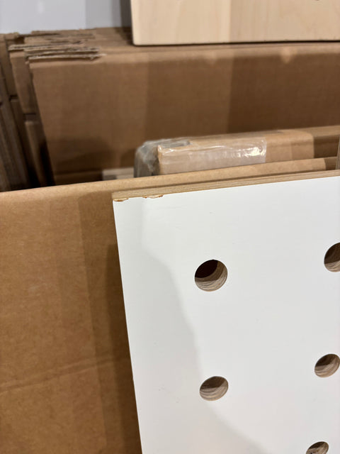 Pegboard White with coloured round pegs - ex-display