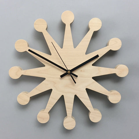 wood round wall clock