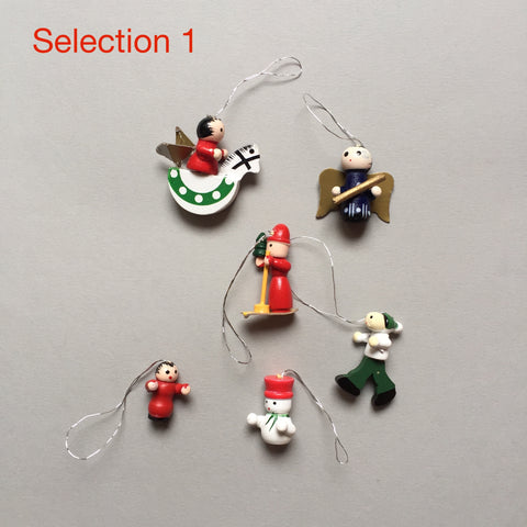 small wood painted ornaments xmas hanging
