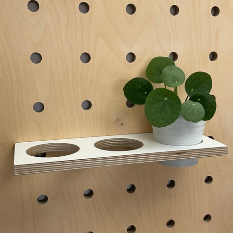 plant holder shelf pegboard
