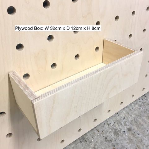 wooden box for pegboards