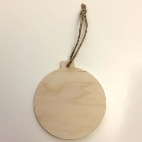 wood xmas hanging bauble decorations