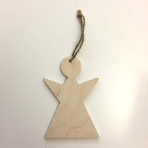 wooden angel hanging decoration