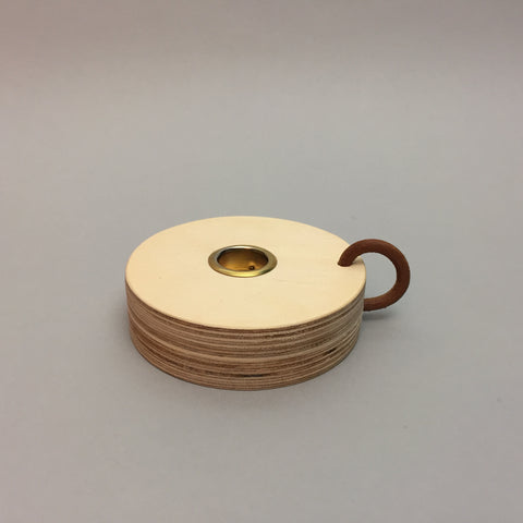 Round Plywood Candle Holder