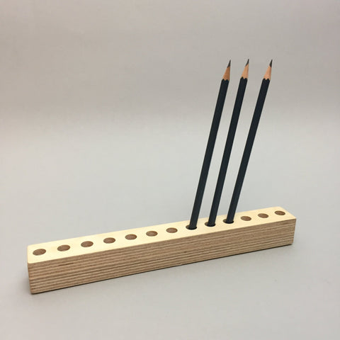 wooden pencil holder