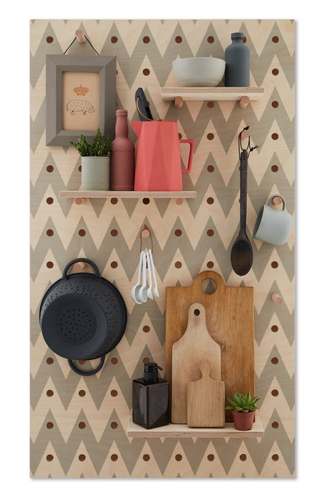 printed pegboard wood