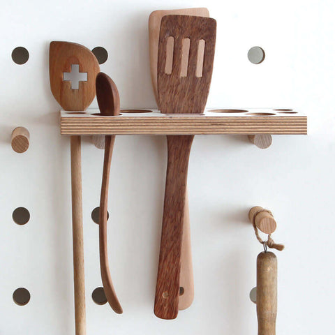 utensil holder white pegboard