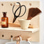 wall shelf plywood large with pegs to hang things from
