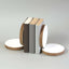 wood book ends round