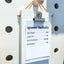 mini clipboard for pegboards by kreisdesign in white faced birch plywood with leather string to hang from peg