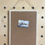 plywood and cork notice board A4 size for pegboards with leather string to hang from peg