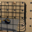 detail black wire basket for extra storage for pegboard