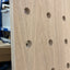 detail oak pegboard