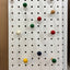 Pegboard White with coloured round pegs - ex-display