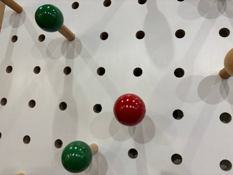 Pegboard White with coloured round pegs - ex-display