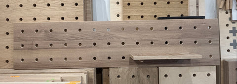 Walnut imitation on birch plywood sale pegboard