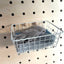 wire basket to hang off pegboard for added storage for kreisdesign pegboard