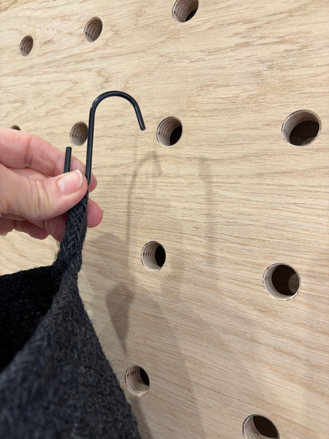 Black hanging basket