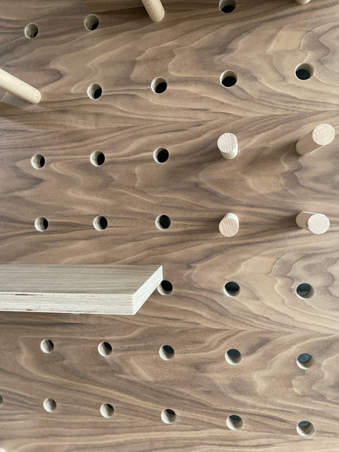 Off-cut in Walnut on Birch plywood