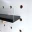 Limited edition: Black shelf with clear front for Pegboards