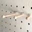 wooden peg fitted with split ball to prevent items sliding off for kreisdesign pegboard 