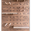 Walnut veneer on birch plywood pegboard with 3 x shelves and pegs made by kreisdesign