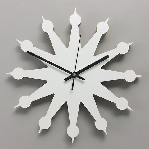 wooden wall clock white