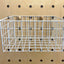 wire basket white for pegboard