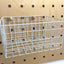 large wire basket for pegboard in white