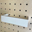wooden box for pegboard white