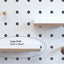white thick shelf for pegboard