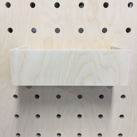 wooden box for pegboards