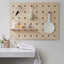 solid wood birch plywood pegboard with shelves and peg hooks