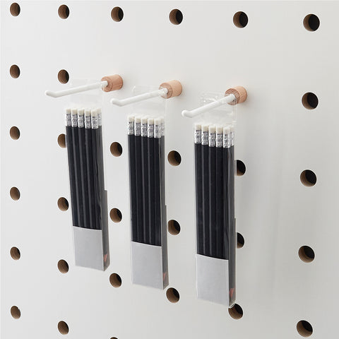 Pegboard peg fitted with black prong for shopfitting - hooks 