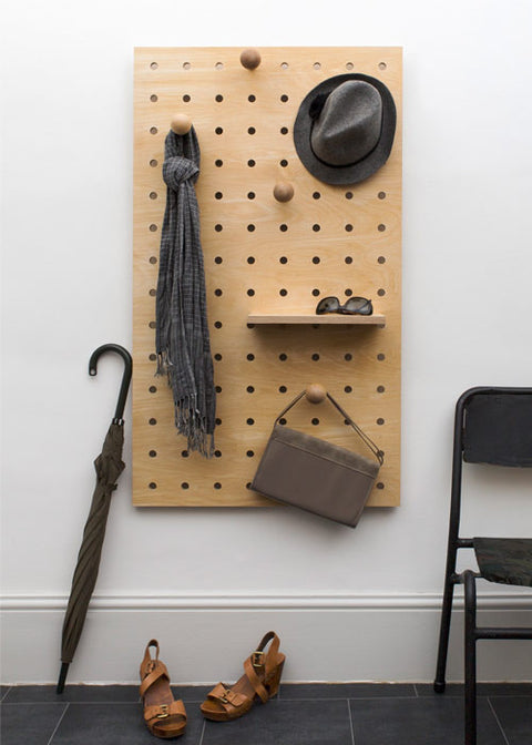 Coat Rack | Wall Mounted with 12 Triple Prong Hooks