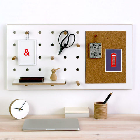 pegboard with cork insert