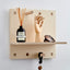 wooden shelf plywood with pegs for hanging
