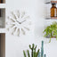 wooden white wall clock