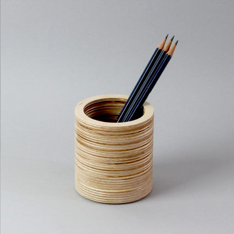 pencil holder wood round